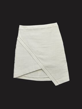 Bebe Women's Asymmetric Linen Mini Skirt